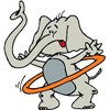 Слоники Слоненок вращает обручь аватар