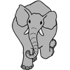 Слоники Слон серый бежит аватар