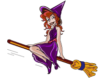 Хэллоуин Ведьма на метле аватар