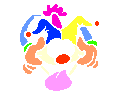 Цирк Цветной клоун аватар