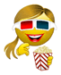 Девочки Девочка ест попкорн аватар