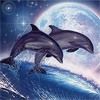 Дельфины Два дельфина прыгают аватар