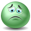 Зеленые смайлы Грустный, sad аватар