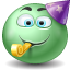 Зеленые смайлы Праздничный, party аватар