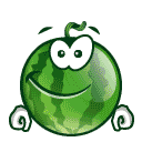 Зеленые смайлы Смайлик- зеленый арбуз влюблен аватар