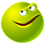 Зеленые смайлы Лукавый зеленый смайл аватар