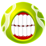 Зеленые смайлы Зеленый смайл показывает зубки аватар