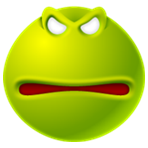 Зеленые смайлы Недовольный зеленый смайл аватар