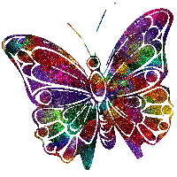 Блестящие картинки Бабочка цветная аватар
