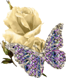 Блестящие картинки Бабочка с розой аватар