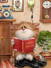 Кошки и котята Котик интересуется литературой.А.Долотов аватар