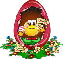 Лето Смайл с цветами в пасхальном яйце аватар