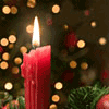 Новый год и Рождество Горит красная новогодняя свеча аватар