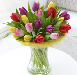 Букеты цветов Букет из разноцветных тюльпанов аватар