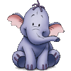 Слоники Слон сиреневый сидит аватар